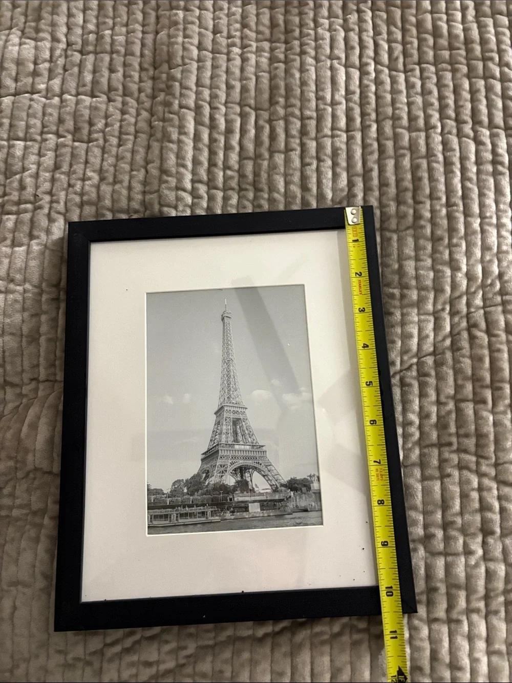 Sleek Black Picture Frame with White Mat